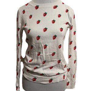 Jcrew Strawberry All over Knit Sweater XS